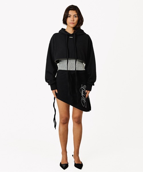 BEEDEN（ビーデン）の「TWIST ZIP LOGO SKIRT（スカート・レディース・ホワイト/ブラック・FREE）」の17枚目の写真