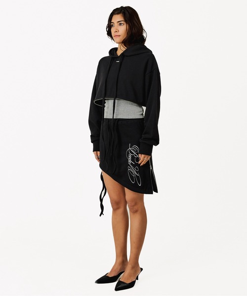 BEEDEN（ビーデン）の「TWIST ZIP LOGO SKIRT（スカート・レディース・ホワイト/ブラック・FREE）」の18枚目の写真