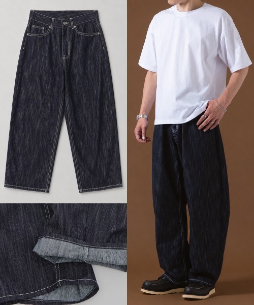 OXA(オグザ)の「デニムパンツ(デニムパンツ・メンズ・ネイビー・LARGE/MEDIUM)」の1枚目の写真