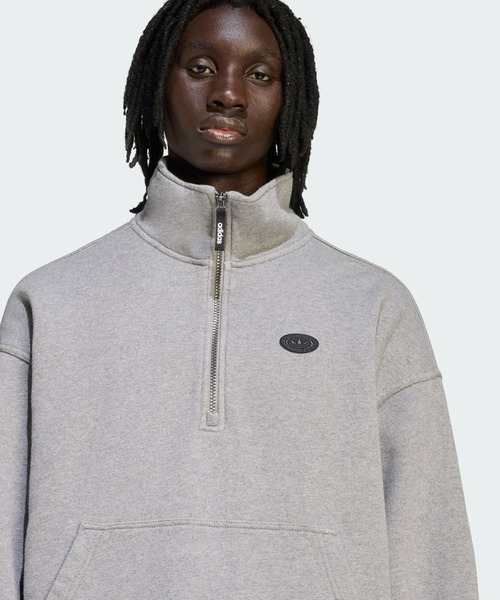 adidas(アディダス)の「90s オルタナティブ スポーツ ハーフジップ グラフィック フリース スウェットシャツ / アディダスオリジナルス adidas Originals(スウェット・メンズ・グレー・XX-LARGE/3XL/SMALL/MEDIUM/LARGE/X-LARGE/X-SMALL)」の4枚目の写真