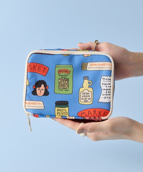 BIRTHDAY BAR(バースデイバー)の「【OOHLALA/1537】SOFTY BLOCK POUCH(ポーチ・レディース・ブルー・0)」の2枚目の写真