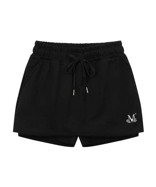 MUCENT(ムセント)の「デミジスウェットショートスカートパンツ(ブラック、グレー)(その他パンツ・レディース・ブラック/グレー・FREE)」の1枚目の写真