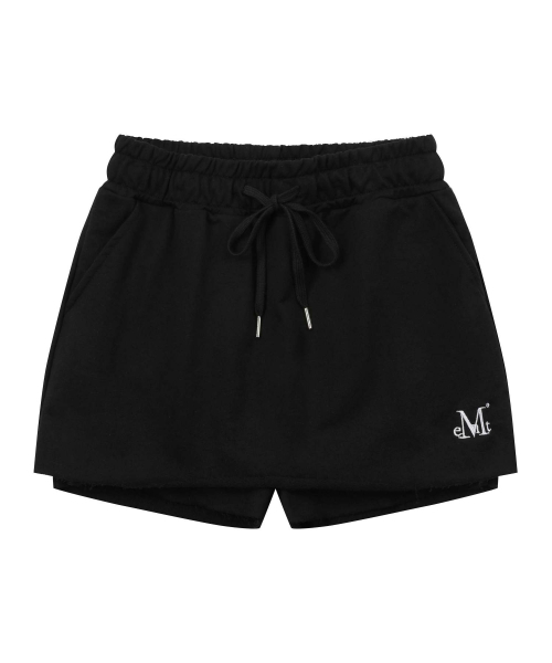 MUCENT(ムセント)の「デミジスウェットショートスカートパンツ(ブラック、グレー)(その他パンツ・レディース・ブラック/グレー・FREE)」の6枚目の写真