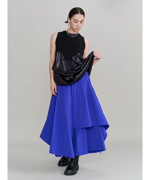 UN3D.(アンスリード)の「GLOSSY TUCK DRAPE TT / グロッシータックドレープタンクトップ(タンクトップ・レディース・その他1/ブラック・38/36)」の14枚目の写真