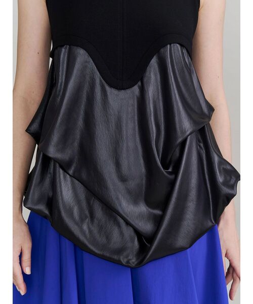 UN3D.(アンスリード)の「GLOSSY TUCK DRAPE TT / グロッシータックドレープタンクトップ(タンクトップ・レディース・その他1/ブラック・38/36)」の17枚目の写真