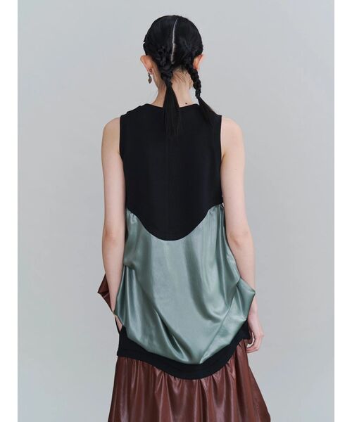 UN3D.(アンスリード)の「GLOSSY TUCK DRAPE TT / グロッシータックドレープタンクトップ(タンクトップ・レディース・その他1/ブラック・38/36)」の10枚目の写真