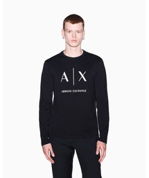 ARMANI EXCHANGE（アルマーニエクスチェンジ）の「【A|X アルマーニ エクスチェンジ】AXロゴ スリムフィット 長袖クルーネックTシャツ/SLIM（Tシャツ/カットソー）」