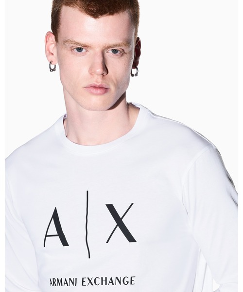 ARMANI EXCHANGE(アルマーニエクスチェンジ)の「【A|X アルマーニ エクスチェンジ】AXロゴ スリムフィット 長袖クルーネックTシャツ/SLIM(Tシャツ/カットソー・メンズ・ホワイト/ブラック・MEDIUM/LARGE/XX-LARGE/X-SMALL/X-LARGE/SMALL)」の12枚目の写真