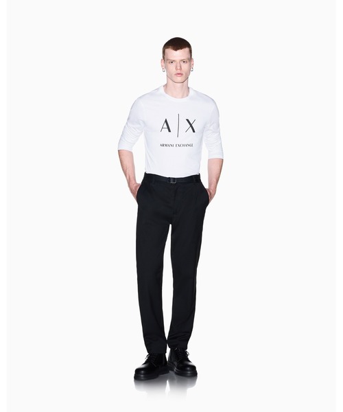 ARMANI EXCHANGE(アルマーニエクスチェンジ)の「【A|X アルマーニ エクスチェンジ】AXロゴ スリムフィット 長袖クルーネックTシャツ/SLIM(Tシャツ/カットソー・メンズ・ホワイト/ブラック・MEDIUM/LARGE/XX-LARGE/X-SMALL/X-LARGE/SMALL)」の13枚目の写真