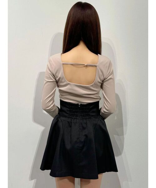 MERCURYDUO(マーキュリーデュオ)の「テレコ長袖トップス(Tシャツ/カットソー・レディース・ブラック/ベージュ/ピンク・FREE)」の11枚目の写真