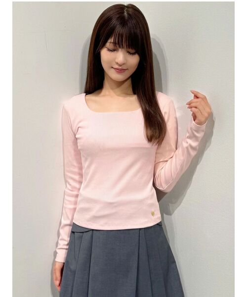 MERCURYDUO(マーキュリーデュオ)の「テレコ長袖トップス(Tシャツ/カットソー・レディース・ブラック/ベージュ/ピンク・FREE)」の17枚目の写真