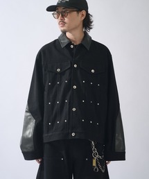 Lui's（ルイス）の「SURJENT レザーコンビデニムジャケット（デニムジャケット）」