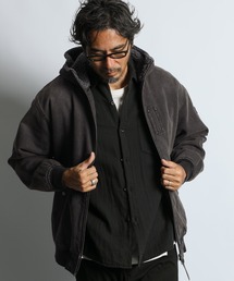The DUFFER of ST.GEORGE（ザダファーオブセントジョージ）の「BOA DENIM MA-1:ボアデニム MA-1   デニムジャケット   フーデッドMA-1（MA-1）」