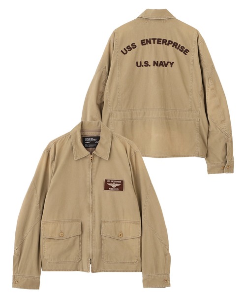 AVIREX（アヴィレックス）の「《NAVAL COLLECTION》M-421A SUMMER FLIGHT JACKET / サマー フライトジャケット / AVIREX / アヴィレックス（ミリタリージャケット・メンズ・ネイビー/オリーブ/カーキ・LARGE/XX-LARGE/MEDIUM/X-LARGE）」の3枚目の写真