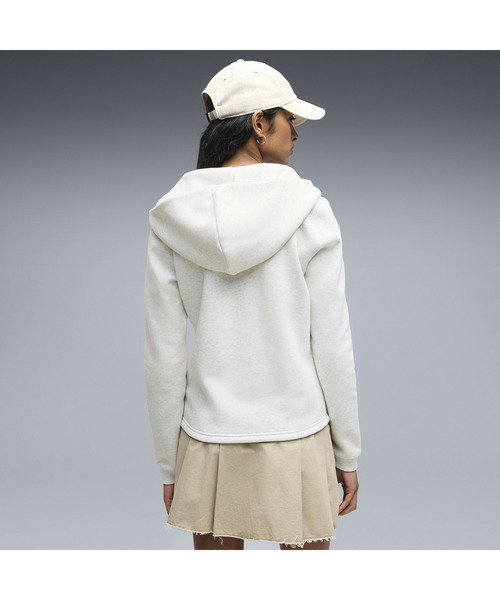 PUMA(プーマ)の「PUMA プーマ ウィメンズ セレクト エッセンシャル フルジップ フーディ(パーカー・レディース・ブラック/ライトグレー・MEDIUM/LARGE/SMALL)」の3枚目の写真