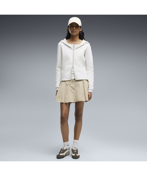 PUMA(プーマ)の「PUMA プーマ ウィメンズ セレクト エッセンシャル フルジップ フーディ(パーカー・レディース・ブラック/ライトグレー・MEDIUM/LARGE/SMALL)」の4枚目の写真