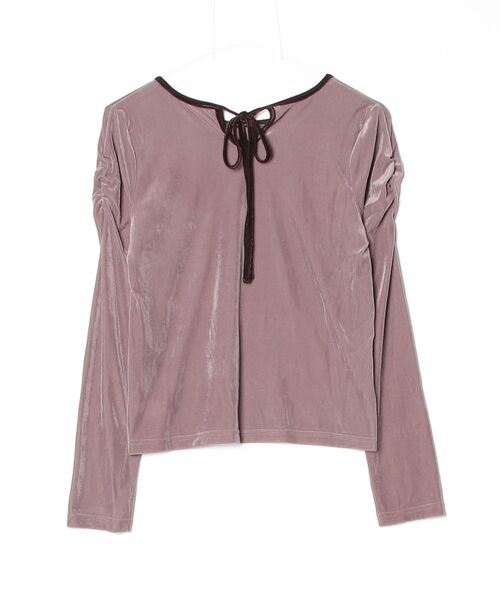 mil(ミル)の「シアーベロア2wayトップス【588216】(Tシャツ/カットソー・レディース・ダークブラウン/モカ/グレー・S/XS)」の16枚目の写真