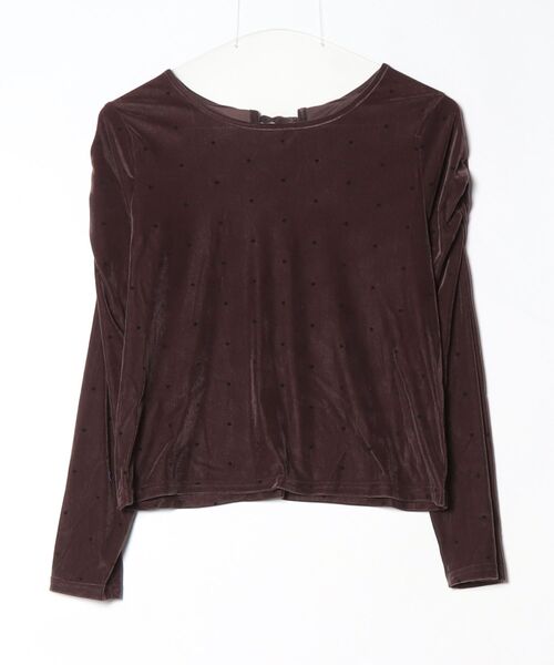 mil(ミル)の「シアーベロア2wayトップス【588216】(Tシャツ/カットソー・レディース・ダークブラウン/モカ/グレー・S/XS)」の14枚目の写真