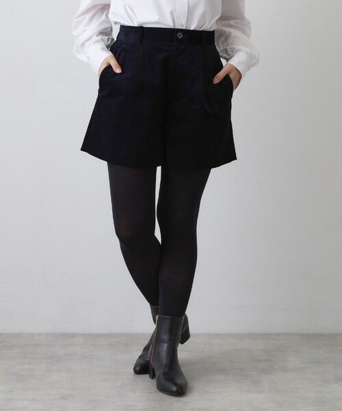 DRESSTERIOR（ドレステリア）の「【セットアップ可】ストレッチカルゼ ショートパンツ（その他パンツ・レディース・ネイビー・38/36）」の4枚目の写真