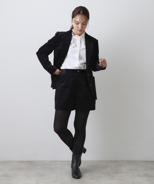 DRESSTERIOR（ドレステリア）の「【セットアップ可】ストレッチカルゼ ショートパンツ（その他パンツ・レディース・ネイビー・38/36）」の6枚目の写真