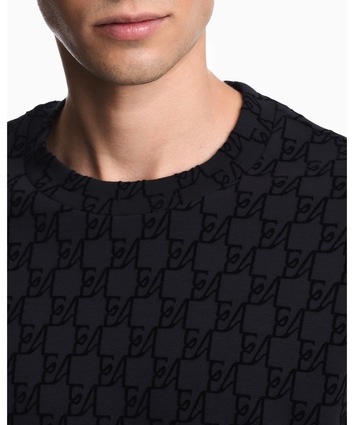 EMPORIO ARMANI(エンポリオアルマーニ)の「【エンポリオ アルマーニ】モノグラム スウェットシャツ ダブルジャージー(スウェット・メンズ・ブラック系/ネイビー系・X-SMALL/X-LARGE/SMALL/MEDIUM/LARGE)」の6枚目の写真
