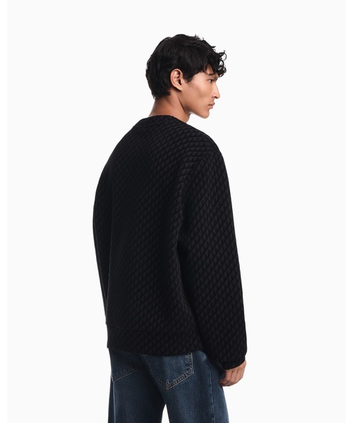 EMPORIO ARMANI(エンポリオアルマーニ)の「【エンポリオ アルマーニ】モノグラム スウェットシャツ ダブルジャージー(スウェット・メンズ・ブラック系/ネイビー系・X-SMALL/X-LARGE/SMALL/MEDIUM/LARGE)」の10枚目の写真