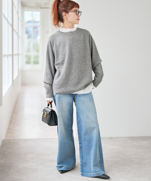 Spick & Span(スピックアンドスパン)の「《WEB限定 / 追加》レースフリルブラウス(シャツ/ブラウス・レディース・ブラック/ホワイト・FREE)」の4枚目の写真