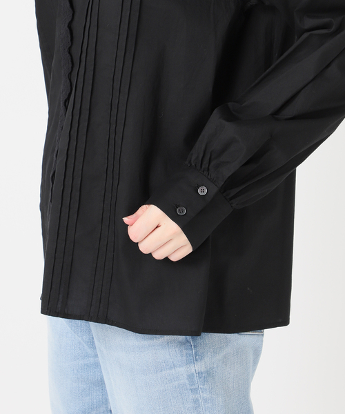 Spick & Span(スピックアンドスパン)の「《WEB限定 / 追加》レースフリルブラウス(シャツ/ブラウス・レディース・ブラック/ホワイト・FREE)」の19枚目の写真
