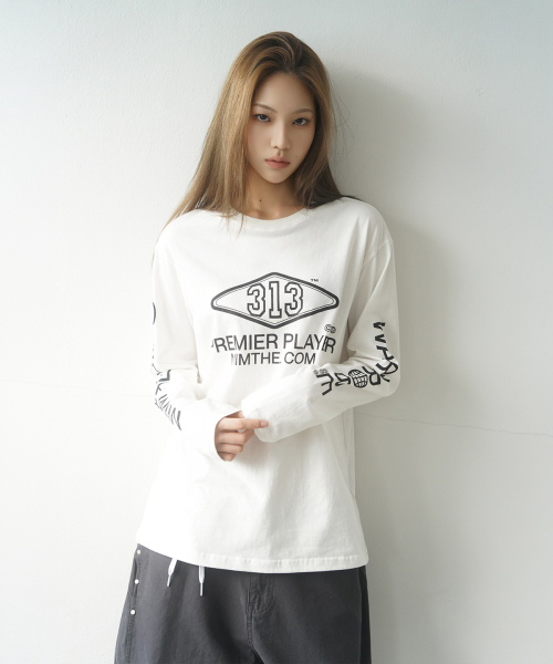 MIM the wardrobe(ミームザワードローブ)の「プレミアロゴロングスリーブ_ホワイト(Tシャツ/カットソー・レディース・その他・SMALL/LARGE)」の2枚目の写真