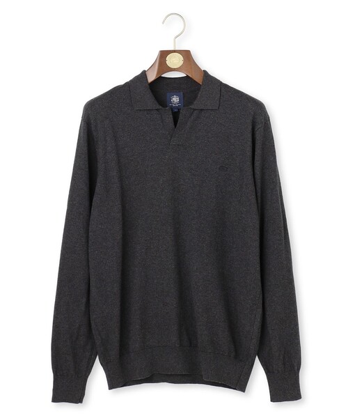 J.PRESS(ジェイプレス)の「【TAILORED KNIT】コットンカシミヤ スキッパー ニットポロシャツ(ニット/セーター・メンズ・グレー系/レッド系/ダークグリーン系・X-LARGE/LARGE/MEDIUM)」の7枚目の写真