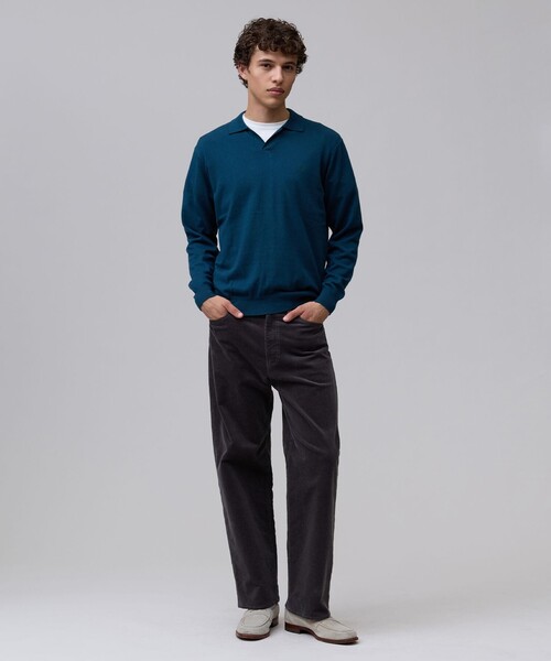 J.PRESS(ジェイプレス)の「【TAILORED KNIT】コットンカシミヤ スキッパー ニットポロシャツ(ニット/セーター・メンズ・グレー系/レッド系/ダークグリーン系・X-LARGE/LARGE/MEDIUM)」の9枚目の写真