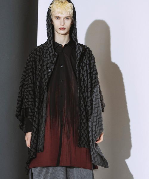 NO ID.(ノーアイディ)の「【NO ID.】Gradation Print Long Shirt / グラデーション プリント ロング シャツ(シャツ/ブラウス・メンズ・ワイン/ブラック・ONE)」の10枚目の写真