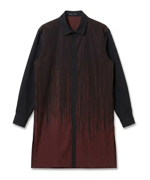 NO ID.(ノーアイディ)の「【NO ID.】Gradation Print Long Shirt / グラデーション プリント ロング シャツ(シャツ/ブラウス・メンズ・ワイン/ブラック・ONE)」の18枚目の写真
