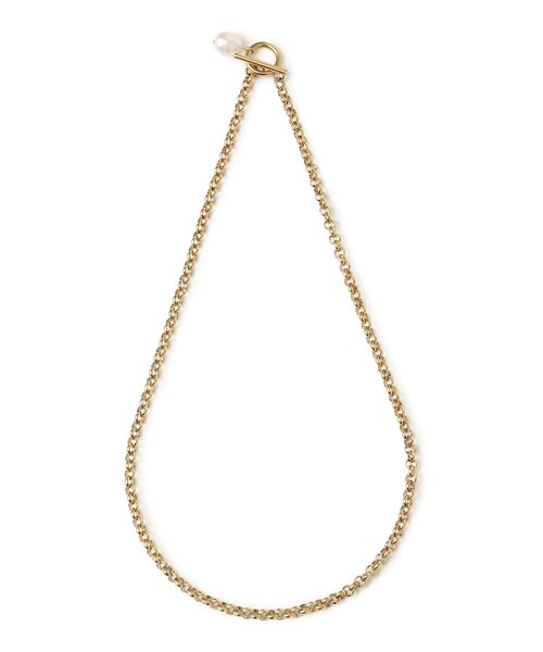 SHIPS(シップス)の「ミニ 淡水パール × ステンレス チェーン マルチ ネックレス(ネックレス・レディース・ゴールド・ONE SIZE)」の2枚目の写真
