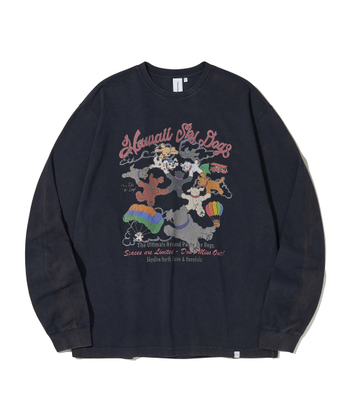 URBANDTYPE(アーバンディタイプ)の「スカイ ドッグ ロングスリーブ Tシャツ_ネイビー(Tシャツ/カットソー・レディース・その他・X-LARGE/SMALL/MEDIUM/LARGE)」の1枚目の写真