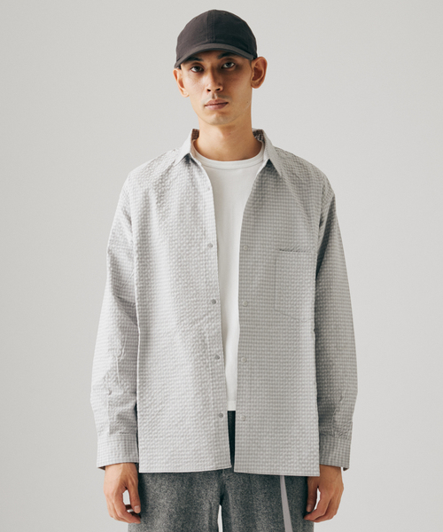 JOURNAL STANDARD(ジャーナルスタンダード)の「迷迭香 / マンネンロウ 別注 PR CHECK SHIRT(シャツ/ブラウス・メンズ・ライトグレー/ベージュ系その他/サックスブルー・2/3)」の21枚目の写真