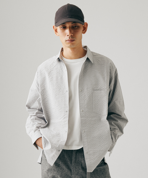 JOURNAL STANDARD(ジャーナルスタンダード)の「迷迭香 / マンネンロウ 別注 PR CHECK SHIRT(シャツ/ブラウス・メンズ・ライトグレー/ベージュ系その他/サックスブルー・2/3)」の22枚目の写真