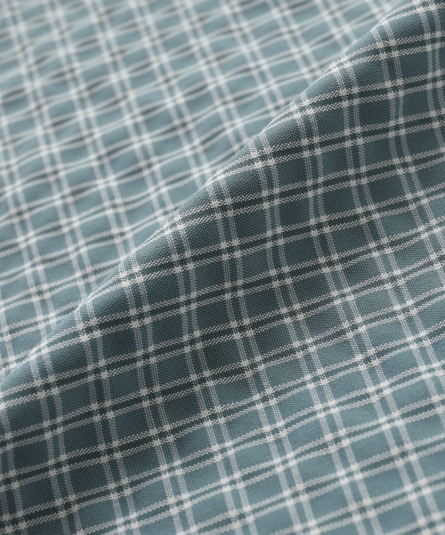 JOURNAL STANDARD(ジャーナルスタンダード)の「迷迭香 / マンネンロウ 別注 PR CHECK SHIRT(シャツ/ブラウス・メンズ・ライトグレー/ベージュ系その他/サックスブルー・2/3)」の16枚目の写真