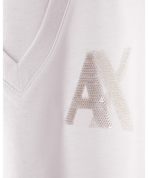 ARMANI EXCHANGE(アルマーニエクスチェンジ)の「【A|X アルマーニ エクスチェンジ】<ZOZO限定>ブリングAXロゴ 半袖VネックTシャツ/SLIM(Tシャツ/カットソー・レディース・ホワイト/ブラック・SMALL/X-SMALL/X-LARGE/MEDIUM/LARGE)」の16枚目の写真