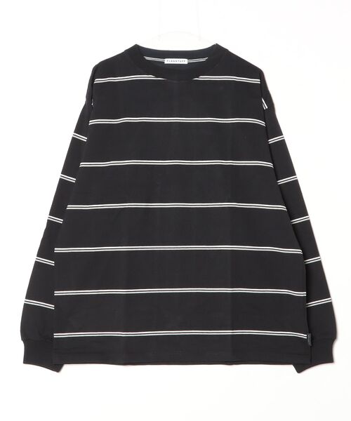 F-LAGSTUF-F(フラグスタフ)の「24SS-FS-33 STRIPE LS Tee(Tシャツ/カットソー・メンズ・ブルー/Beige/Black・MEDIUM/X-LARGE/LARGE)」の2枚目の写真