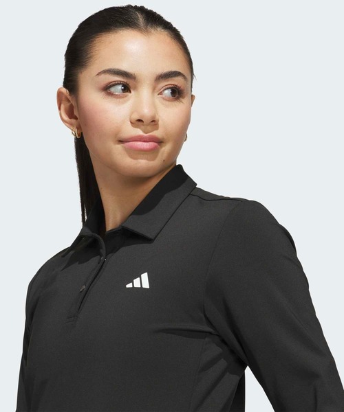 adidas(アディダス)の「クライマウォーム 起毛 長袖ポロシャツ【adidas Golf/アディダスゴルフ】(ポロシャツ・レディース・ブラック・X-LARGE/X-SMALL/XX-LARGE/LARGE/MEDIUM/SMALL)」の3枚目の写真