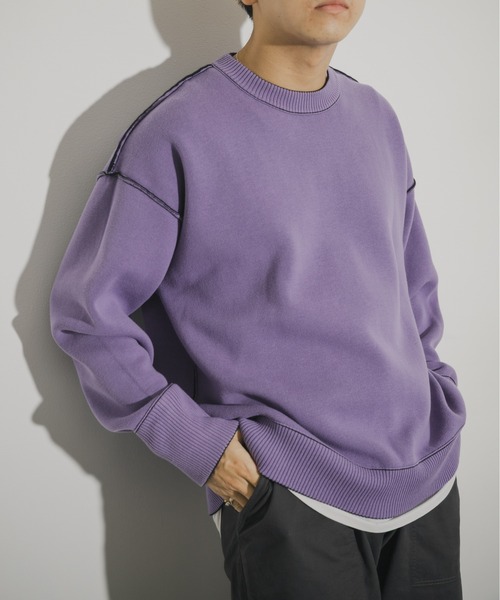 THE GOODLAND MARKET（ザグッドランドマーケット）の「ザ グッドランド マーケット　GOOD COTTON KNIT（ニット/セーター・メンズ・ブラウン/グレー/ブラック/オートミール・1/2）」の2枚目の写真