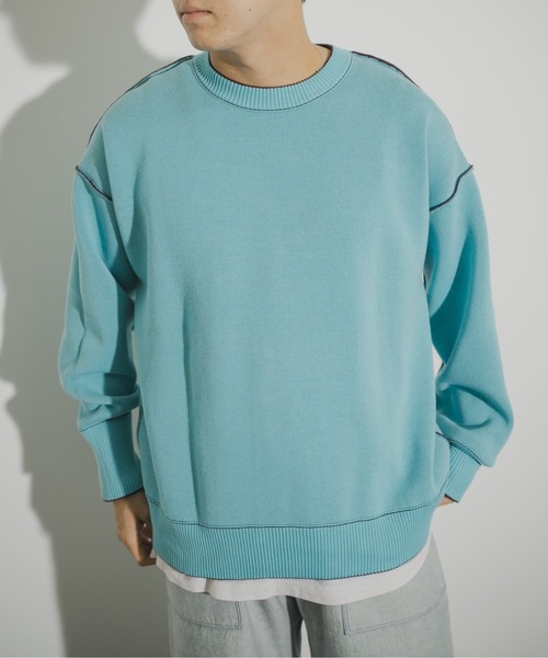THE GOODLAND MARKET（ザグッドランドマーケット）の「ザ グッドランド マーケット　GOOD COTTON KNIT（ニット/セーター・メンズ・ブラウン/グレー/ブラック/オートミール・1/2）」の5枚目の写真