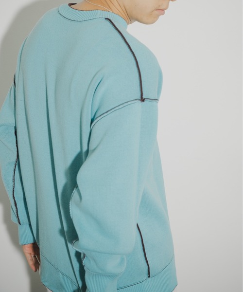 THE GOODLAND MARKET（ザグッドランドマーケット）の「ザ グッドランド マーケット　GOOD COTTON KNIT（ニット/セーター・メンズ・ブラウン/グレー/ブラック/オートミール・1/2）」の6枚目の写真