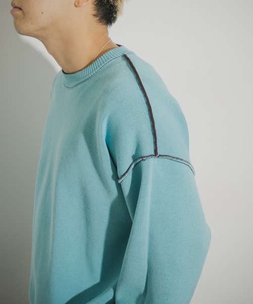 THE GOODLAND MARKET（ザグッドランドマーケット）の「ザ グッドランド マーケット　GOOD COTTON KNIT（ニット/セーター・メンズ・ブラウン/グレー/ブラック/オートミール・1/2）」の7枚目の写真
