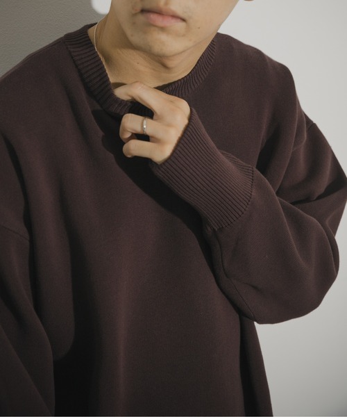 THE GOODLAND MARKET（ザグッドランドマーケット）の「ザ グッドランド マーケット　GOOD COTTON KNIT（ニット/セーター・メンズ・ブラウン/グレー/ブラック/オートミール・1/2）」の9枚目の写真