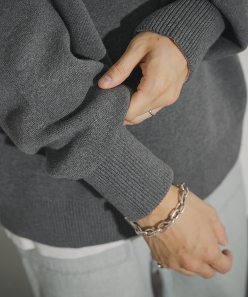 THE GOODLAND MARKET（ザグッドランドマーケット）の「ザ グッドランド マーケット　GOOD COTTON KNIT（ニット/セーター・メンズ・ブラウン/グレー/ブラック/オートミール・1/2）」の21枚目の写真