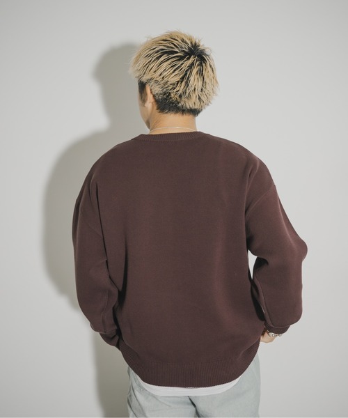 THE GOODLAND MARKET（ザグッドランドマーケット）の「ザ グッドランド マーケット　GOOD COTTON KNIT（ニット/セーター・メンズ・ブラウン/グレー/ブラック/オートミール・1/2）」の11枚目の写真