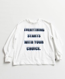 ARCH & LINE（アーチアンドライン）の「オーガニックコットン EVERYTHING グラフィック長袖Tシャツ［85-145cm］（Tシャツ/カットソー）」