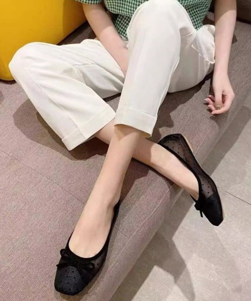 Miniministore(ミニミニストア)の「ドットバレエパンプスリボンシアーシューズ(パンプス・レディース・ブラック系1/アイボリー系2/ブラック系2/アイボリー系1・23.0cm/22.5cm/24.5cm/24.0cm/23.5cm)」の20枚目の写真